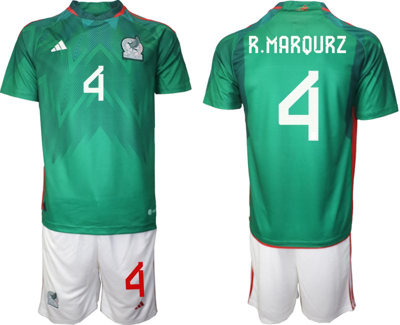 Men 2022 World Cup National Team Mexico home green 4 Soccer Jerseys1